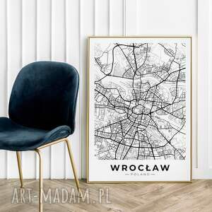 plakaty plakat mapa wrocławia wrocław - format 50x70 cm