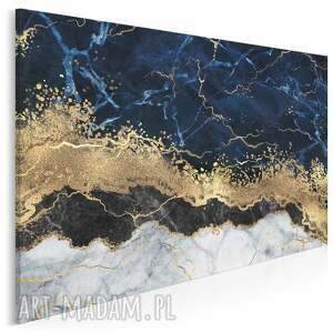 obraz na płótnie - marmur granatowy złoty 70x50 cm 99501, dekoracja