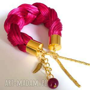 handmade fuchsia plait