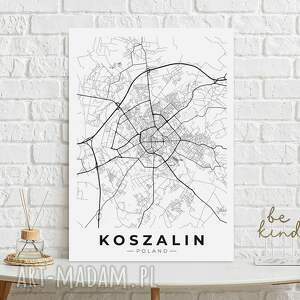 plakat mapa koszalin - format 40x50 cm