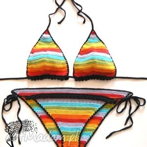 handmade ubrania tęczowe bikini. 2