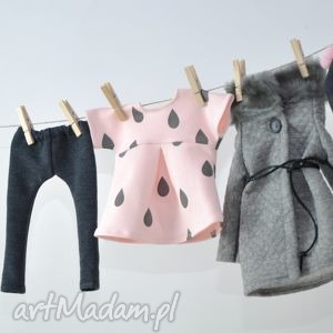 zestaw szary płaszczyk - przytullale dla dziecka