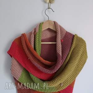 handmade szaliki multikolorowa bawełniana chusta
