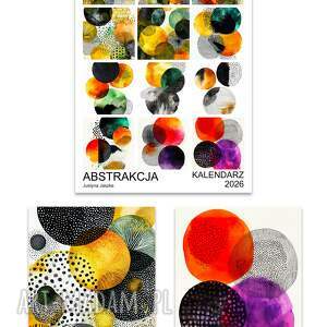 kalendarz 2026 abstrakcja 15x21 cm, prezent, planner