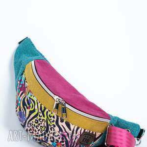 Kolorowa nerka damska zebra saszetka na lato JUNGLE DISCO