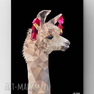 lama black B2, boho, lowpoly, dom, grafika, dodatki