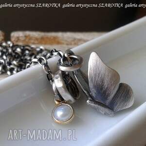perłowy akcencik naszyjnik z naturalnej perły i srebra, perła naturalna
