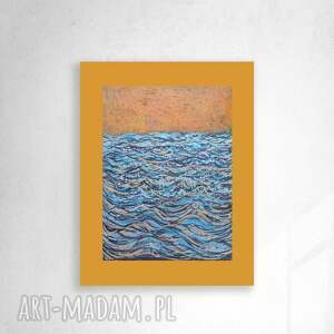 nowoczesna grafika na ścianę, minimalizm obrazek do domu, morze rysunek 30x40, morski
