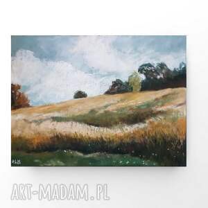 pejzaż - praca formatu 18/24 cm rysunek, pastele