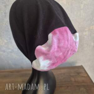 czapka czarna wiosenna smerfetka bez podszewki dzianinowa rozmiar uniwersalny wykonana