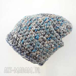 czapka handmade no 023 / beanie szydło ciepła szydełko, krasnal, narciarska