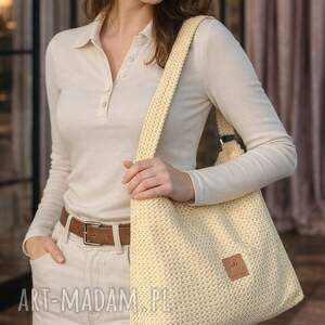 na ramię welurowa torba hobo w kolorze żółtym, welurowy