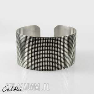 kratka - srebrna bransoletka 2205 03 duża bransoleta minimalistyczna