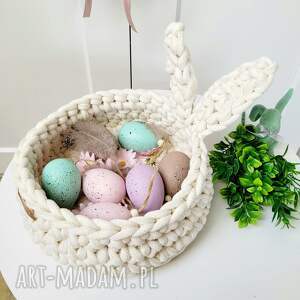 handmade dekoracje wielkanocne koszyk wielkanocny zajączek z uszami "the easter bunny"