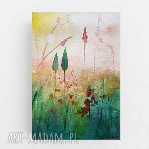 ŁĄKA akwarela formatu A5