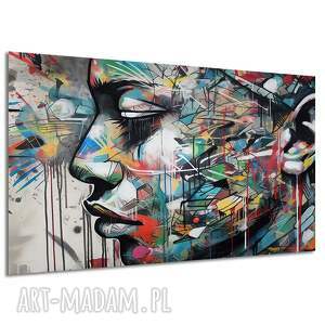 obraz kobieta 12 street art jak banksy 120x80