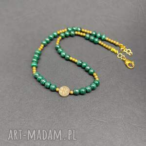 Naszyjnik Malachit Mini Z Drzewkiem Szczęścia