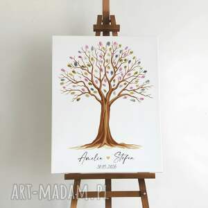 weselne drzewo wpisów do odcisków - 50x70cm alternatywna księga