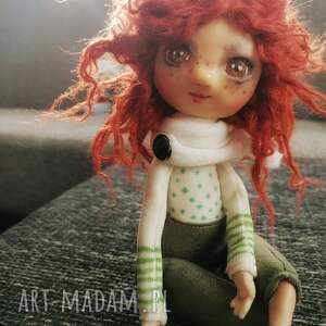 dekoracje agniesia - artystyczna lalka kolekcjonerska dziewczyna, rudzielec
