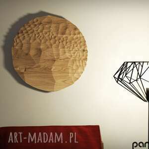 obraz z drewna, panele ozdobne litego drewna dębowego i wzorem dołeczków