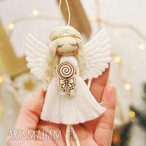 na święta prezenty Świąteczny aniołek na choinkę - zawieszka