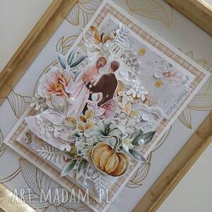 Kartka z okazji ślubu, ślub, młoda para, ślubna