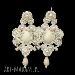 kolczyki soutache nexire ivory