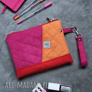 Prezent trójkolorowa pikowana, mini kosmetyczka, etui