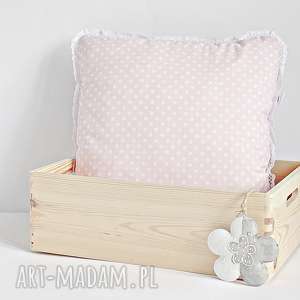 handmade pokoik dziecka poduszka dziecięca różowa w groszki