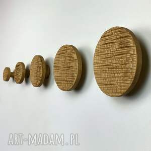 handmade wieszaki zestaw 5 dębowych wieszaków