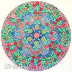 ręczne wykonanie mandale mandala mozaikowa świeża energia