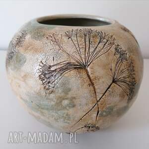 wazon kopry w kuli zaklęte ceramika rękodzieło z gliny, użytkowa