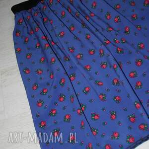 handmade spódnice spódnica ludowa kolor niebieski 10-12 lat