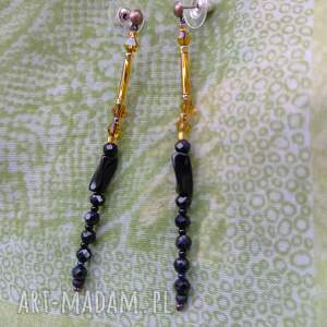kolczyki minimalizm koralikowe nitki5, unikatowa bizuteria, wieczorowa