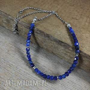 ręcznie robione naszyjniki delikatny naszyjnik z lapis lazuli