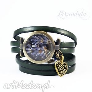 handmade love secret - lawendowy sekret miłości - bransoletka, zielona