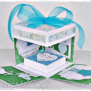 eksplodujące pudełko na ślub - Wrzosowisko akcesoria scrapbooking kartki