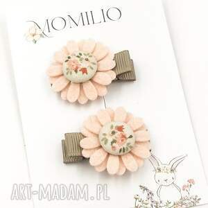 spineczki do włosów kwiatuszki laura spinki kwiatki z filcu, prezent