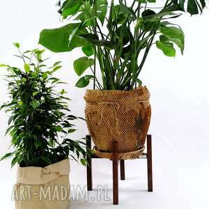 Kwietnik, stojak na kwiaty dąb brąz - do donic max 35 cm / h30