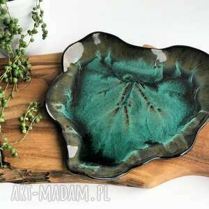 ręcznie robione ceramika patera ceramiczna liść dekoracyjny talerz