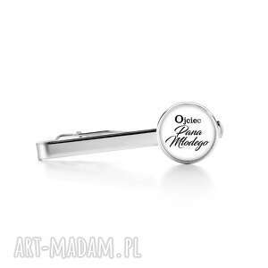 męska spinka do krawata z grafiką ojciec pana młodego, ślub wesele, pamiątka