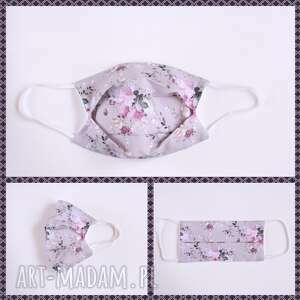 maseczka bawełniana, dwuwarstwowa z drucikiem i miejscem na filtr