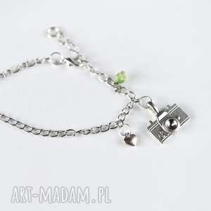 bransoletka aparat, vintage, kolor srebrny - Artystyczna