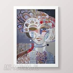 plakat 40x50 cm - kokietka grafika, wydruk, postać, kobieta, abstrakcja