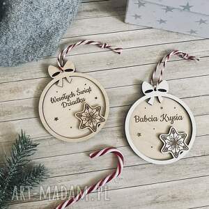 dekoracje świąteczne bombka pierniczek dla dziadkow, bomka na prezent