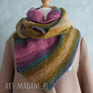 Prezent trójkątna chustka, szalik kolorowy