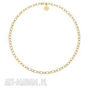 złoty masywny naszyjnik, gruby łańcuch łańcuszek, pozłacany musthave