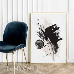 Plakat czarno-biały z różą 50x70 cm - abstrakcja Hogstudio