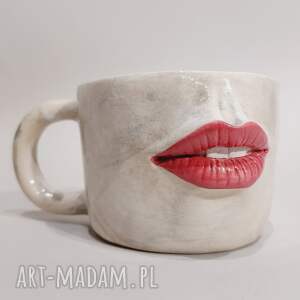 ceramika laura - kubek z efektem maźnięć pędzla pojemność 320 ml, dekoracja