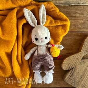 handmade dekoracje wielkanocne królik i kurka - przyjaciele zabaw